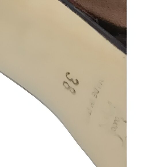 Luxury Louis David Metallic Copper Brown Leather Swarovski Crystal Heels 38 7.5 - Picture 9 of 13